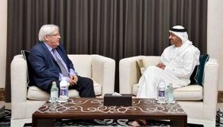 الشيخ عبدالله بن زايد آل نهيان  والمبعوث الأممي مارتن غريفيت