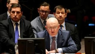 السفير الروسي في الأمم المتحدة فاسيلي نيبينزيا - رويترز