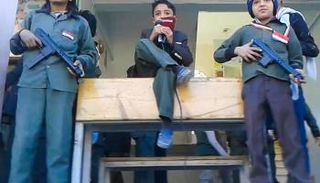 طلاب في مدرسة ابتدائية بصنعاء 