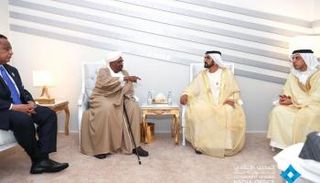 الشيخ محمد بن راشد والرئيس السوداني عمر البشير