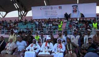 احتفالات الزفاف الجماعي جاءت بمكرمة من الشيخ محمد بن زايد آل نهيان