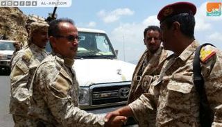 وفد اللجنة العسكرية أثناء وصوله تعز