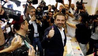 رئيس الوزراء اللبناني سعد الحريري أثناء الانتخابات- رويترز