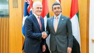 الشيخ عبدالله بن زايد ورئيس وزراء أستراليا