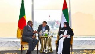 الدكتورة أمل عبدالله القبيسي ورئيس الجمعية الوطنية في جمهورية بنين