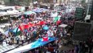 أهالي الضالع اليمنية يحتجون على حملات الإخونجية ضد الإمارات