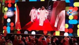 الشيخ محمد بن راشد آل مكتوم لدى وصوله إلى الحفل