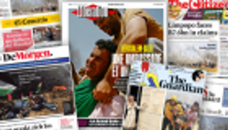 بالصور.. مذبحة غزة تتصدر أغلفة صحف عالمية