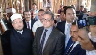 وزيرا الآثار والأوقاف المصريان في افتتاح مسجد زغلول برشيد 
