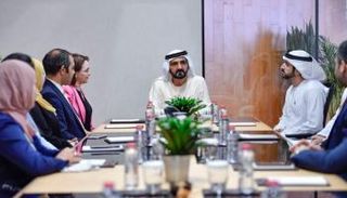  الشيخ محمد بن راشد آل مكتوم يلتقي  الوفد الحكومي المصري 