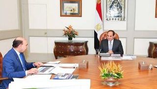 السيسي خلال الاجتماع مع مميش