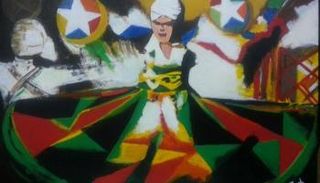 إحدى اللوحات المشاركة بمعرض رمضانيات في جاليري جدة