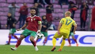 من مباراة المغرب وأوكرانيا