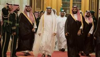 الشيخ محمد بن زايد آل نهيان والأمير محمد بن سلمان بن عبد العزيز 