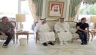 رئيس الإمارات يستقبل حامد وعمر بن زايد ومحمد بن خليفة بمقر إقامته في ايفيان