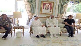 رئيس دولة الإمارات يستقبل الشيخ حامد بن زايد والشيخ عمر بن زايد والشيخ محمد بن خليفة بمقر إقامته في ⁧‫ايفيان