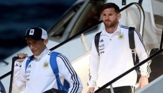 وصول المنتخب الأرجنتيني