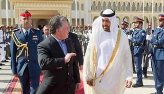 الشيخ محمد بن زايد آل نهيان والعاهل الأردني الملك عبدالله الثاني