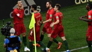 كريستيانو يحتفل بالهدف