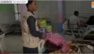 الهلال الأحمر يعايد أطفال مركز الأورام السرطانية في المكلا