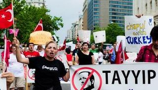 مظاهرات مناهضة لأردوغان
