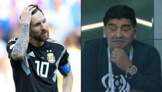 دييجو أرماندو مارادونا وليونيل ميسي