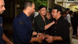 ماجد المصري وسليمان عيد ومحمد عبدالحافظ في عزاء ماهر عصام