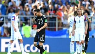 من مباراة الأرجنتين وأيسلندا