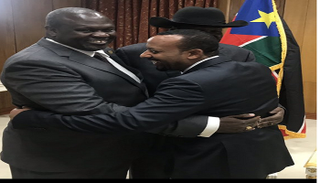 لقاء سابق بين سلفاكير ورياك مشار 