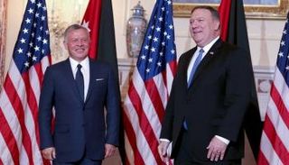 العاهل الأردني الملك عبدالله الثاني ووزير الخارجية الأمريكي