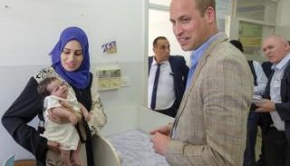 الأمير ويليام في مخيم الجلزون للاجئين