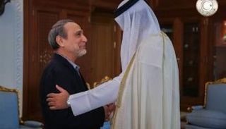 عبدالرحمن السويحلي مع أمير قطر تميم بن حمد