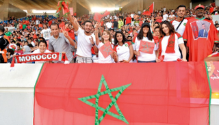 الجماهير المغربية تزين المدرجات في روسيا 