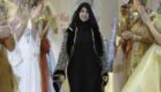 منى المنصوري تعرض فساتين زفاف وعباءات إماراتية في كازاخستان