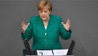 ميركل خلال حديثها أمام مجلس النواب الألماني