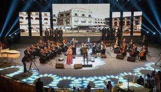 فرقة الأوبرا المصرية أثناء حفل الرياض في أبريل/نيسان 2018 - أرشيفية