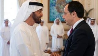 الشيخ محمد بن زايد آل نهيان ووزير الخارجية القبرصي 