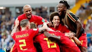 فرحة لاعبي بلجيكا