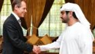 بالصور..مكتوم بن محمد يستقبل رئيس مجلس إدارة شركة بوش الألمانية