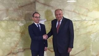 سامح شكري وزير الخارجية المصري ونظيره الألماني هايكو ماس  