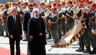 روحاني خلال زيارته إلى النمسا- أرشيفية