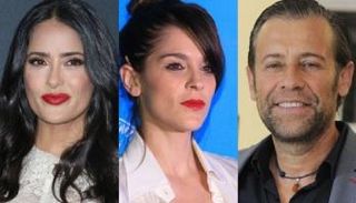 سلمى حايك وأبطال مسلسل موناركا المكسيكي 