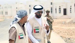 وفد الهلال الأحمر الإماراتي يزور مدينة الشيخ خليفة السكنية بالمكلا