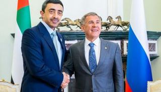 الشيخ عبدالله بن زايد آل نهيان ورئيس جمهورية تتارستان