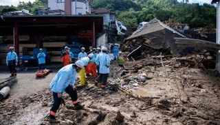 آثار السيول في اليابان