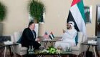 محمد بن زايد يلتقي وزير الخارجية الأمريكي 