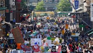 المظاهرات في العاصمة الفنلندية هلسنكي