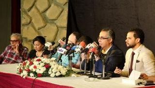 المؤتمر الصحفي لمسرحية "حدث في بلاد السعادة"