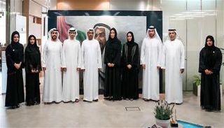 منى المرّي وحمدان الكعبي خلال الزيارة