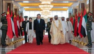 الشيخ محمد بن راشد آل مكتوم مع الرئيس الصيني شي جين بينغ